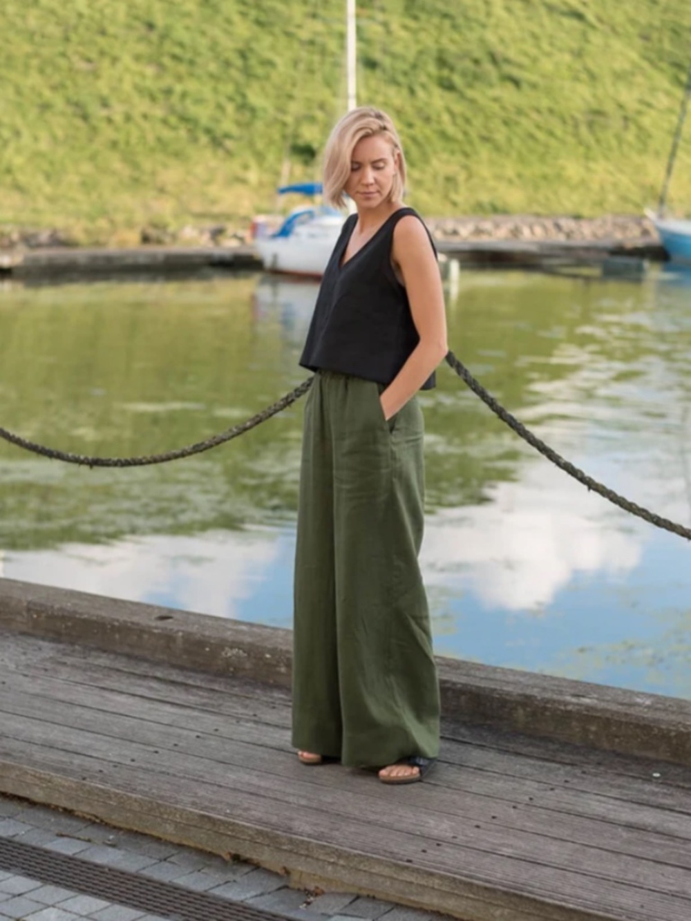 ❤️ 💯 linen wide legs pants ❤️ deep teal ❤️❤️❤️